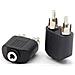 To-ad-101 Adattatore Audio Jack 3,5mm Femmina To 2x Rca Maschio Black - Foto miniatura 1