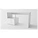 Scrivania Valerio, Scrittoio Lineare Porta Pc, Tavolo Multiuso Per Ufficio, Scrivania Salvaspazio Multiposizione, 100% Made In Italy, Cm 140x60h78, Bianco Lucido - Foto miniatura 2