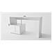 Scrivania Valerio, Scrittoio Lineare Porta Pc, Tavolo Multiuso Per Ufficio, Scrivania Salvaspazio Multiposizione, 100% Made In Italy, Cm 140x60h78, Bianco Lucido - Foto miniatura 3