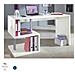 Scrivania Valerio, Scrittoio Lineare Porta Pc, Tavolo Multiuso Per Ufficio, Scrivania Salvaspazio Multiposizione, 100% Made In Italy, Cm 140x60h78, Bianco Lucido - Foto miniatura 4