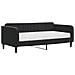 Divano Letto Con Materasso Nero 90x190 Cm In Velluto - Foto miniatura 1