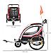 Rimorchio Bici Per Bambini Passeggino, Design 2 In 1 Con Freno, Cintura A 5 Punti E Tasche Laterali, Riflettori, 116-142lx75px101acm, Multicolore - Foto miniatura 3