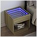 Comodino Con Led Infinity Rovere Sonoma 50x50x50 Cm - Foto miniatura 1