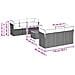 Set Divani da Giardino con Cuscini 7pz Nero Polyrattan - Foto miniatura 3