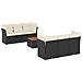 Set Divani da Giardino con Cuscini 7pz Nero Polyrattan - Foto miniatura 1