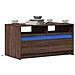 Tavolino Da Salotto Con Luci Led Rovere Marrone In Truciolato - Foto miniatura 1