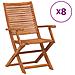 Sedie Giardino Pieghevoli 8 Pz 57x66x95cm Legno Massello Acacia - Foto miniatura 1