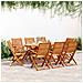 Sedie Giardino Pieghevoli 8 Pz 57x66x95cm Legno Massello Acacia - Foto miniatura 2