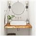 Piano Bagno 70x60x2,5 Cm Rettangolare Legno Massello Di Acacia - Foto miniatura 1