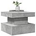 Tavolino Da Salotto Con Luci Led Grigio Cemento 50x50x40 Cm - Foto miniatura 5