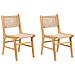 Set Di 2 Sedie Da Pranzo Ozella Legno Marrone /beige - Foto miniatura 2