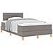 Letto con Rete con Materasso Tortora 120x200 cm Tessuto - Foto miniatura 1