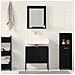 Set di mobili da bagno a 2 pezzi in legno ingegnerizzato nero e rovere - Foto miniatura 4