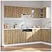 Set di Mobili da Cucina 11 pz Rovere Artigianale Truciolato - Foto miniatura 3