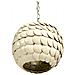 Lampadario Maskeliya Guscio Di Cocco Beige - Foto miniatura 5
