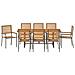 Set da Pranzo per Giardino 9 pcs Grigio 190 x 80 x 75 cm - Foto miniatura 7