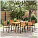 Set da Pranzo per Giardino 7 pcs Nero Poly Rattan - Foto miniatura 2