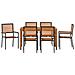 Set da Pranzo per Giardino 7 pcs Nero Poly Rattan - Foto miniatura 7