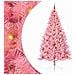 Albero di Natale artificiale con luci integrate Rosa 240 cm PVC - Foto miniatura 1
