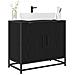 Armadio per Lavabo da Bagno Rovere Nero 65 x 33 x 60 cm - Foto miniatura 3