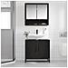 Armadio per Lavabo da Bagno Rovere Nero 65 x 33 x 60 cm - Foto miniatura 4
