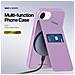 Cover per iPhone 16e - Pelle /PU, Viola, Con Tarjetero - Foto miniatura 2