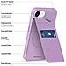 Cover per iPhone 16e - Pelle /PU, Viola, Con Tarjetero - Foto miniatura 4