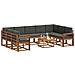 Set di divani da esterno 10 pcs Naturale e Antracite - Foto miniatura 3
