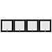 Cancello per cani con supporti 4 pcs Rovere Nero 80 x 80 cm - Foto miniatura 1