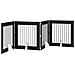 Cancello per cani con supporti 4 pcs Rovere Nero 80 x 80 cm - Foto miniatura 4