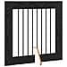 Cancello per cani con supporti 4 pcs Rovere Nero 80 x 80 cm - Foto miniatura 5