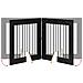 Cancello per cani con supporti 4 pcs Rovere Nero 80 x 80 cm - Foto miniatura 8