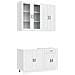 Unità Cucina PORTO 4 pcs Bianco Lucido Legno ingegnerizzato - Foto miniatura 1