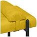Panchina con bottoni e cuscini Giallo 110 x 40 x 46 cm Velluto - Foto miniatura 4