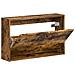 Mobiletto per Scarpe da Muro BREDA 71 x 17 x 43 cm Rovere Fumo - Foto miniatura 3