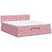 Letto ottomano con materasso Rosa 140 x 190 cm Velluto - Foto miniatura 8
