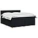 Letto box spring con materasso Nero 180 x 200 cm Tessuto - Foto miniatura 3