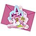 6 Biglietti D'invito Unicorno Taglia Unica - Foto miniatura 1
