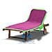 Telo Mare Lettino In Microfibra Spiaggia Piscina Mod Tinta Unita Comodo 75x185 Fucsia-verde - Foto miniatura 1