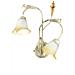 Applique Da Parete 2 Luci Stile Classico In Metallo Avorio Spennellato Oro - Foto miniatura 1