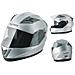 Casco Integrale Moto Scooter Visierino Parasole Touring Argento M - Foto miniatura 1