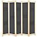 Divisorio A 5 Pannelli Grigio 200x170x4 Cm In Tessuto - Foto miniatura 1