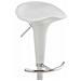 Set 2 Sgabelli Design Saddle in Plastica I Coppia Sgabelli Cucina con Poggiapiedi I Sedie Sgabelli Girevoli E Regolabili H 60-81CM Bianco - Foto miniatura 2