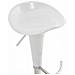 Set 2 Sgabelli Design Saddle in Plastica I Coppia Sgabelli Cucina con Poggiapiedi I Sedie Sgabelli Girevoli E Regolabili H 60-81CM Bianco - Foto miniatura 5