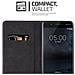 Custodia Compatibile Con Nokia 5 2017 In Oro Rosato Nero - Coperchio Protettiva Con Chiusura Magnetica, Funzione Stand E Tasca Per Le Carte - Foto miniatura 3