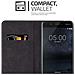 Custodia Compatibile Con Nokia 5 2017 In Oro Rosato Nero - Coperchio Protettiva Con Chiusura Magnetica, Funzione Stand E Tasca Per Le Carte - Foto miniatura 8