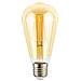 Lampadina Filament Gold Oro In Vetro, 6,4x6,4 X 14,5 Cm, 1 X E27, 4w, 400lm, 2000k, 240v - Foto miniatura 5