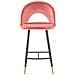Set Di 2 Sgabelli Da Bar In Velluto Rosso Corallo Falton - Foto miniatura 3
