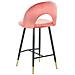 Set Di 2 Sgabelli Da Bar In Velluto Rosso Corallo Falton - Foto miniatura 8