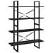 Libreria a 4 Ripiani Grigia 100x30x140 cm in Legno Multistrato - Foto miniatura 2